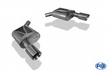 Zadní koncové tlumiče výfuku kulatými 100mm koncovkami AUDI A6 4G 3,0 TFSI Fox Exhaust