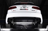 Klapkový 80mm Catback výfuk AUDI RS3 8V Sportback 2,5 TFSI Milltek Sport - bez rezonátoru / černé koncovky