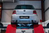 Milltek Sport Cat-Back výfuk pro Volkswagen Golf IV R32 3.2 VR6 – V2 Resonated (tišší) s Inward Rolled koncovkami (100 mm)