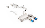 Cat-back výfuk s klapkou VW Golf 5 R32 3.2 VR6 – Milltek Sport – S rezonátorem / pálené/modré titanové koncovky
