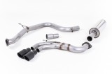 Catback Exhaust VW Golf 7 GTD 2,0 TDI Milltek Sport - resonated / black tips