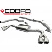 Cobra Sport Turbo Back výfuk AUDI TT (8J) 1.8 a 2.0 TFSI - bez sportovního katalyzátoru, koncovka TP38-BLK