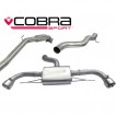 Cobra Sport Turbo Back výfuk AUDI TT (8J) 2.0 TFSI Quattro - bez sportovního katalyzátoru, bez rezonátoru, koncovky TP38-BLK
