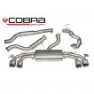 Cobra Sport Turbo Back výfuk pro AUDI TTS (8S) Quattro - Valved, bez sportovního katalyzátoru, s rezonátorem, koncovky TP81
