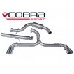 Cobra Sport Cat Back Venom Range výfuk pro VW Golf (5K) GT 2.0 TDI - koncovka TP38-BLK