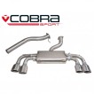 Cobra Sport Cat Back výfuk pro VW Golf (5G) R - Non-Valved, bez rezonátoru, koncovka TP80