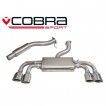 Cobra Sport Cat Back exhaust VW Golf (5G) R - Non-Valved / resonated / TP89-BLK tips