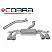 Cobra Sport Cat Back exhaust VW Golf (5G) R - Valved / non-resonated / TP89 tips