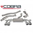 Cobra Sport Turbo Back výfuk VW Golf (5G) R - Valved, se sportovním katalyzátorem, s rezonátorem, koncovka TP89-BLK