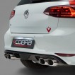 Cobra Sport Turbo Back výfuk VW Golf (5G) R - Valved, se sportovním katalyzátorem, bez rezonátoru, koncovka TP89