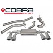 Cobra Sport Turbo Back exhaust VW Golf (5G) R - Valved / sports cat / non-resonated / TP89-BLK tips