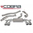 Cobra Sport Turbo Back exhaust VW Golf (5G) R - Valved / de-cat / resonated / TP80 tips