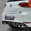 Cobra Sport Turbo Back exhaust VW Golf (5G) R - Valved / de-cat / non-resonated / TP89-BLK tips