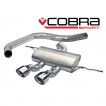 Cobra Sport Cat Back exhaust SEAT Leon Cupra R (1P) 2.0 TSI - non-resonated / TP38 tips