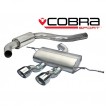 Cobra Sport Cat Back exhaust SEAT Leon Cupra R (1P) 2.0 TSI - resonated / TP34 tips