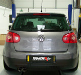 Catback exhaust VW Golf V 2,0 TDI Milltek Sport - non-resonated / black tips