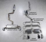 Turboback výfuk VW Scirocco R 2.0 TFSI Milltek Sport - Race katalyzátor / bez rezonátoru / černé kulaté koncovky