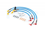 Forge Motorsport Pletené brzdové hadice pro Hyundai i30N - modré průhledné