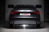 Catback výfuk AUDI A4 B9 quattro 2.0 TFSI Milltek Sport - bez rezonátoru / černé koncovky
