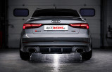 Klapkový Catback výfuk AUDI RS3 8V Sedan 2,5 TFSI OPF/GPF (2019->) Milltek Sport - bez rezonátoru / černé koncovky
