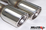 Catback výfuk Audi S3 8P (3dv.) 2.0 TFSI Milltek Sport - bez rezonátoru / leštěné koncovky Twin 80 Jet