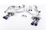Klapkový catback výfuk AUDI S4 a S5 Sportback B9 3.0 TFSI V6 Milltek Sport - bez rezonátoru / kulaté titanově modré koncovky GT90