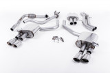 Klapkový catback výfuk AUDI S4 a S5 Sportback B9 3.0 TFSI V6 (Sport Diff) Milltek Sport - s rezonátorem / oválné leštěné koncovky