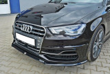 Maxton Design Spoiler předního nárazníku Audi A3 S-Line/S3 8V Hatchback - černý lesklý lak
