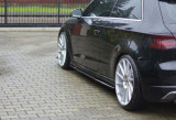 Maxton Design Prahové lišty Audi A3 S-Line/S3 8V Hatchback  - černý lesklý lak