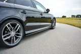 Maxton Design Prahové lišty Audi A3 S-Line/S3 8V Sedan - černý lesklý lak