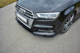 Maxton Design Spoiler předního nárazníku Audi A3 S-Line/S3 8V Facelift V.1 - texturovaný plast