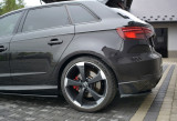 Maxton Design Boční lišty zadního nárazníku Audi RS3 8V Sportback Facelift- texturovaný plast