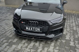 Maxton Design Spoiler předního nárazníku Audi RS3 8V Sportback Facelift V.1 - černý lesklý lak