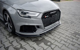 Maxton Design Spoiler předního nárazníku Audi RS3 8V Sedan Facelift V.1 - texturovaný plast