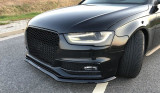 Maxton Design Spoiler předního nárazníku Audi S4 B8 Facelift V.1 - černý lesklý lak