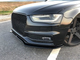 Maxton Design Spoiler předního nárazníku Audi S4 B8 Facelift V.2 - černý lesklý lak