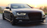 Maxton Design Spoiler předního nárazníku Audi S4 B8 Facelift V.2 - černý lesklý lak
