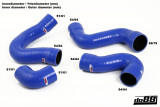 Do88 set tlakových silikonových hadice AUDI A4 B6 1,8T 140kW 190hp BEX - Modrá