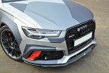 Maxton Design Spoiler předního nárazníku Audi RS6 C7/C7 Facelift V.2 - černý lesklý lak