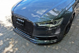 Maxton Design Spoiler předního nárazníku Audi S6/A6 S-Line C7 V.2 - černý lesklý lak