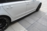 Maxton Design Prahové lišty Audi S6/A6 S-Line C7 Facelift - černý lesklý lak