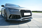 Maxton Design Spoiler předního nárazníku Audi RS7 C7 Facelift V.2 - černý lesklý lak