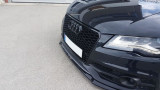 Maxton Design Spoiler předního nárazníku Audi S7/A7 S-Line C7 V.1 - černý lesklý lak