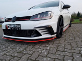 Maxton Design Spoiler předního nárazníku VW Golf Mk7 GTI Clubsport - černý lesklý lak