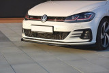 Maxton Design Spoiler předního nárazníku VW Golf Mk7 GTI Facelift V.2 - černý lesklý lak