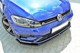 Maxton Design Spoiler předního nárazníku VW Golf Mk7 R Facelift V.2 - černý lesklý lak