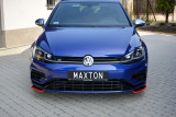 Maxton Design Spoiler předního nárazníku VW Golf Mk7 R Facelift V.8 - černý lesklý lak