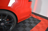 Maxton Design Boční lišty zadního nárazníku VW Golf Mk7 R Facelift Combi V.2 - červený lesklý lak