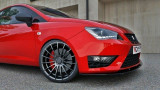 Maxton Design Spoiler předního nárazníku Seat Ibiza Mk4 Cupra Facelift - černý lesklý lak