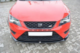 Maxton Design Spoiler předního nárazníku Seat Leon Mk3 Cupra - černý lesklý lak